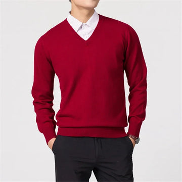 Men’s Wool V-neck Cashmere Sweater