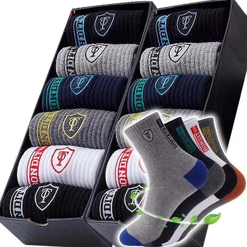 Men's Breathable Basketball Socks 10 Pairs