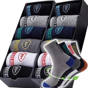 Men's Breathable Basketball Socks 10 Pairs