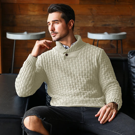Men’s Winter Knitted Crew Neck Sweater